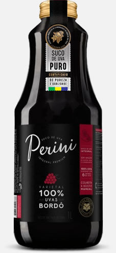 Suco de Uva Perini Integral 100% uvas bordo 300 ml
