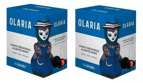 Kit 2 Vinhos Olaria Bag In Box Tinto 5L