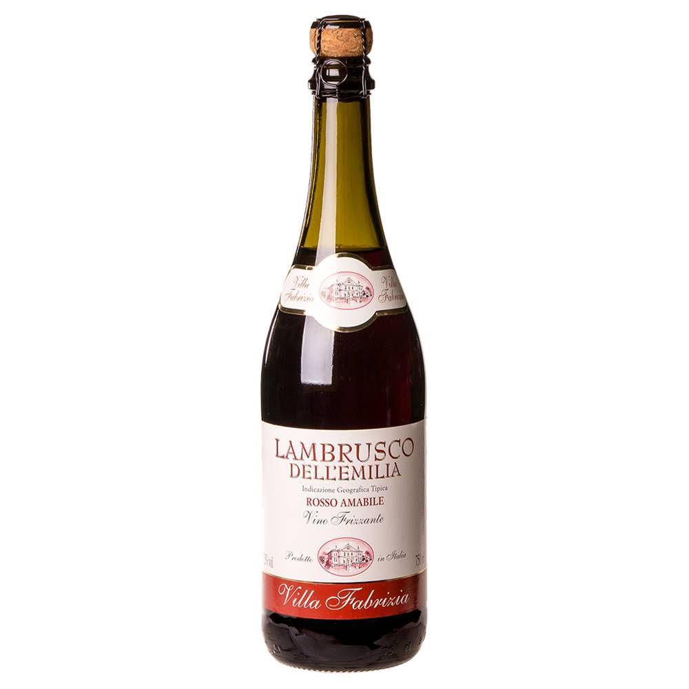 Vinho Frisante Lambrusco Villa Fabrizia Tinto Amabile 750ml